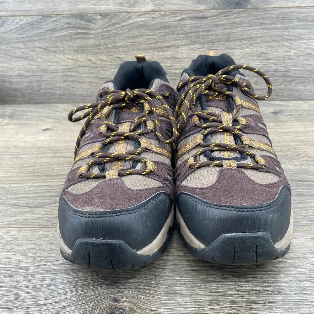 Eddie Bauer Waterproof Lace Up Hiking Sneakers Shoes Men's Size 9 Beige Brown